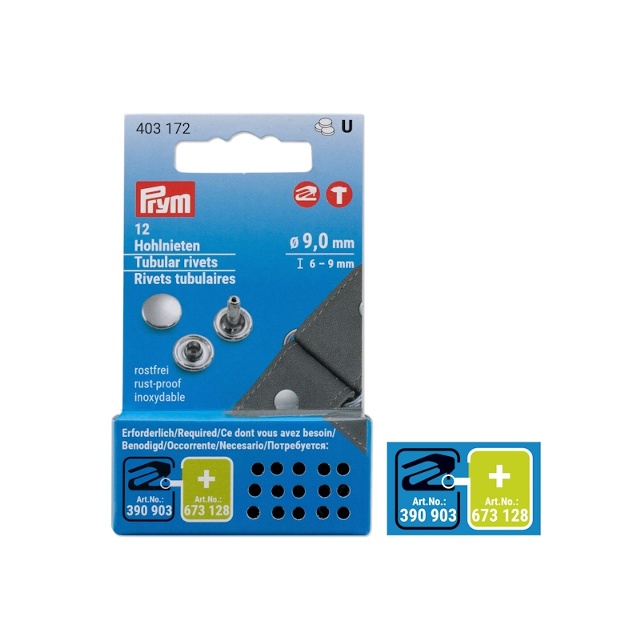 Rörnitar, 6-9mm, silverfärgade, 12 st