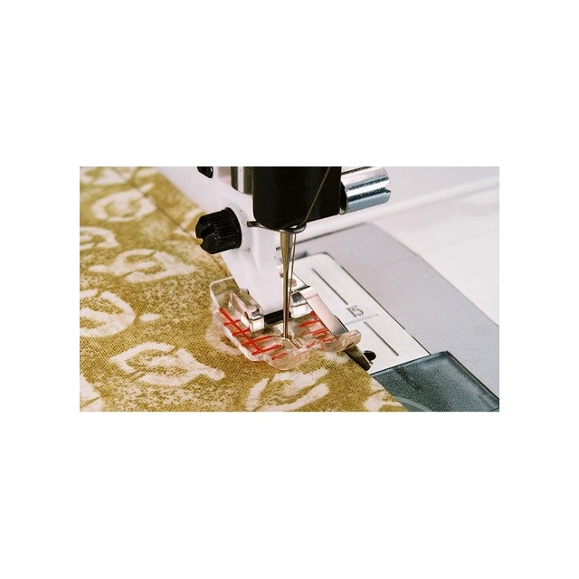 Transparant 1/4 inch Piecing Fot med linjal