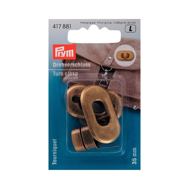 VRIDLÅS TILL VÄSKA ANT. MÄSSING