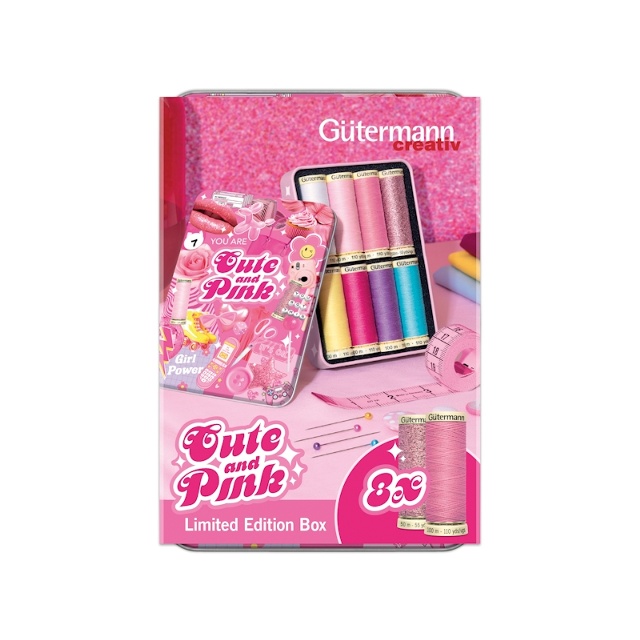 TRÅDSET 100 M. - CUTE - PINK 8 RULLAR