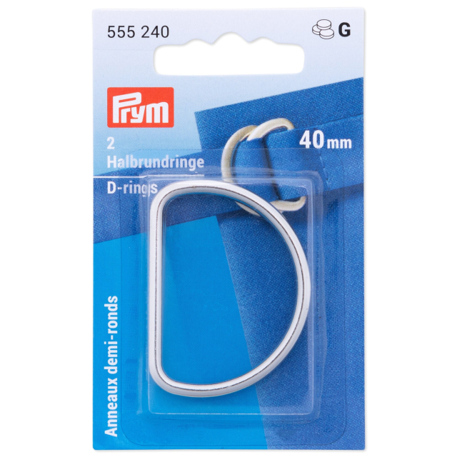 Prym D-ring 40 mm Silver