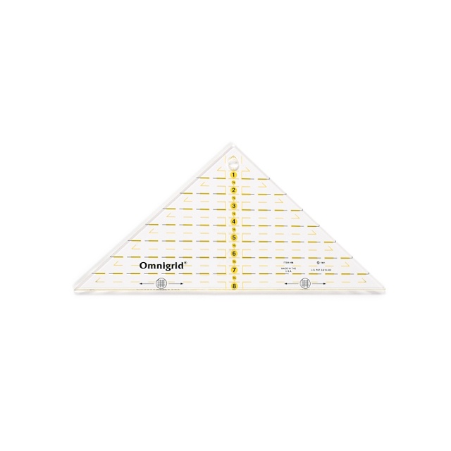 Quiltlinjal med markering för 30°, 45° och 60° vinkel.