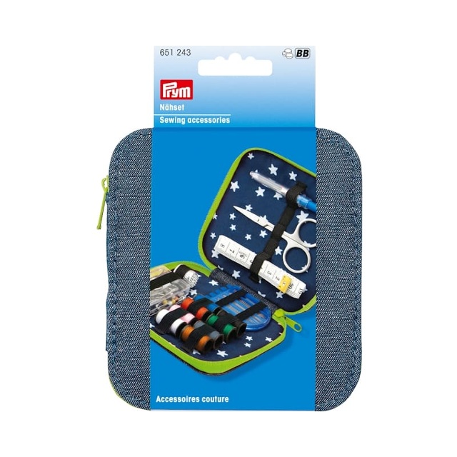 HANDSÖMNADSKIT MED SAX JEANSBLÅ-GRÖN