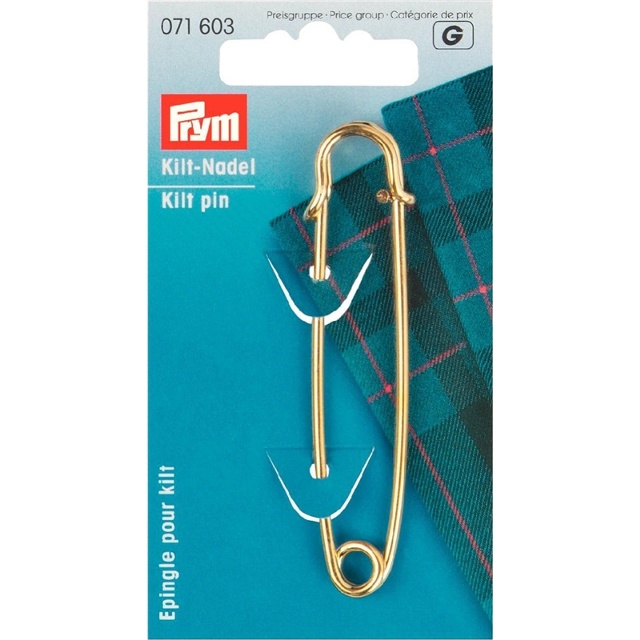 Kiltnål, guldfärgad