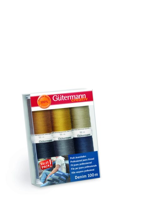 Gütermann Denim jeanstråd trådset - 6 x 100m