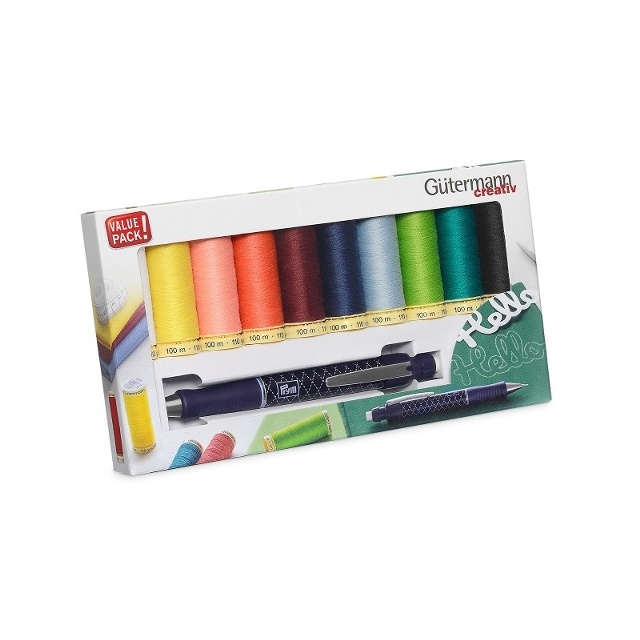 Gutermann TRÅDSET - MED MARKERINGSPENNA