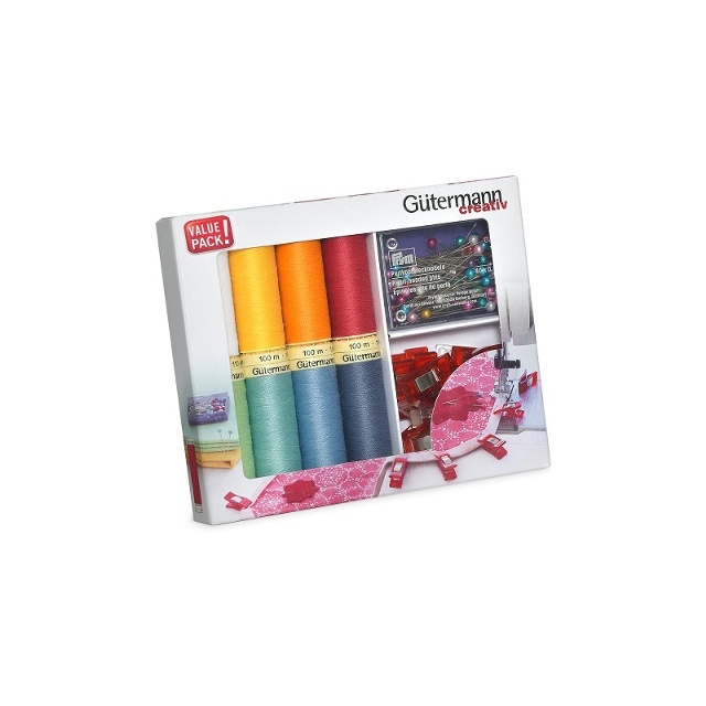Gutermann TRÅDSET - MED CLIPS OCH KNAPPNÅLAR