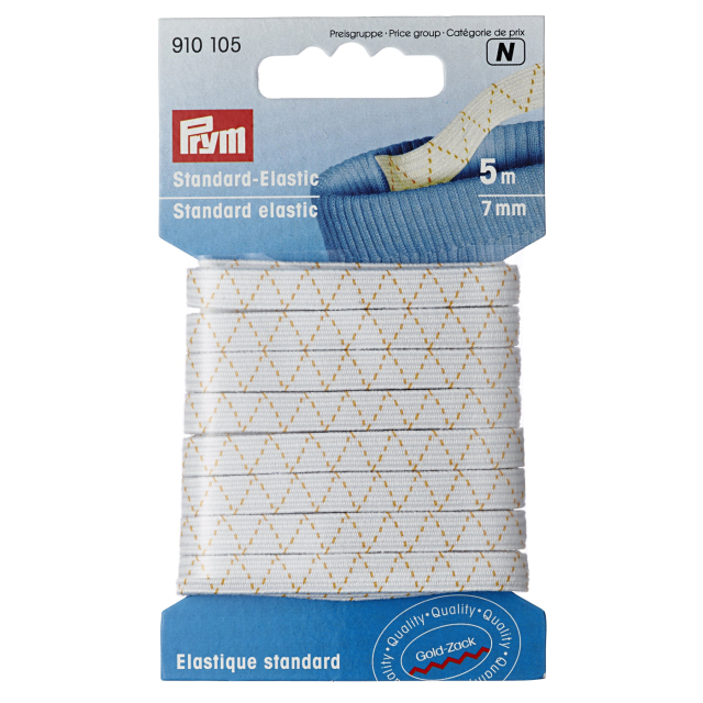 Prym Standardresår 7 mm - Vit, 5 meter