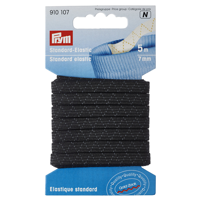 Prym Standardresår 7 mm - Svart, 5 meter