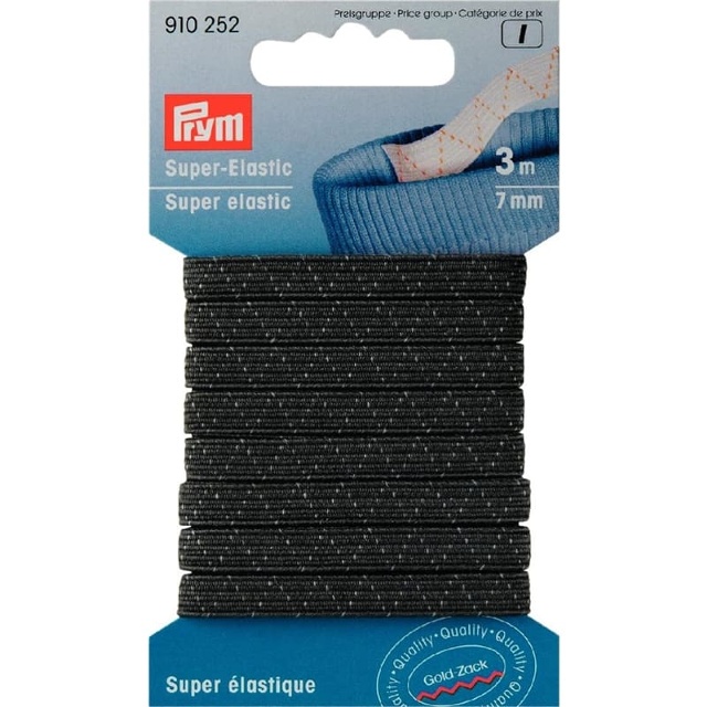 Superelastisk 3m 7mm svart
