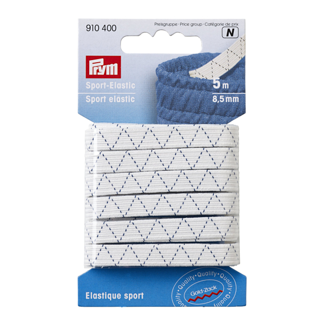 Prym Sportresår 8,5 mm - Vit, 5 m
