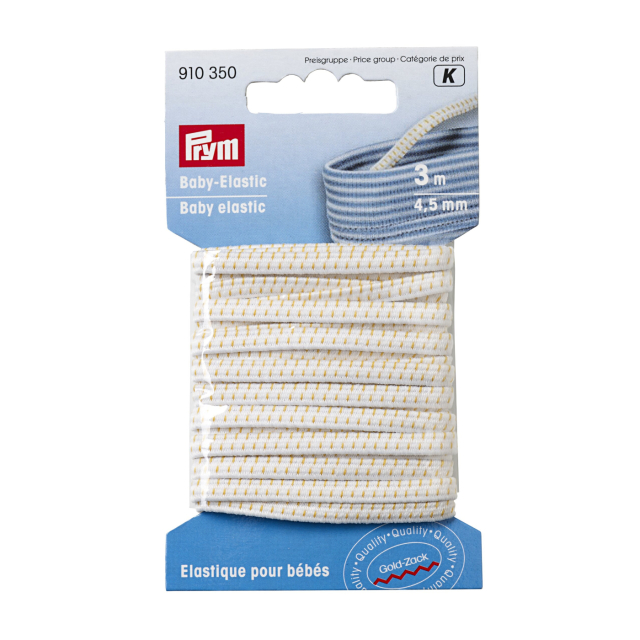Prym Babyresår 4,5 mm - Vit, 3 meter