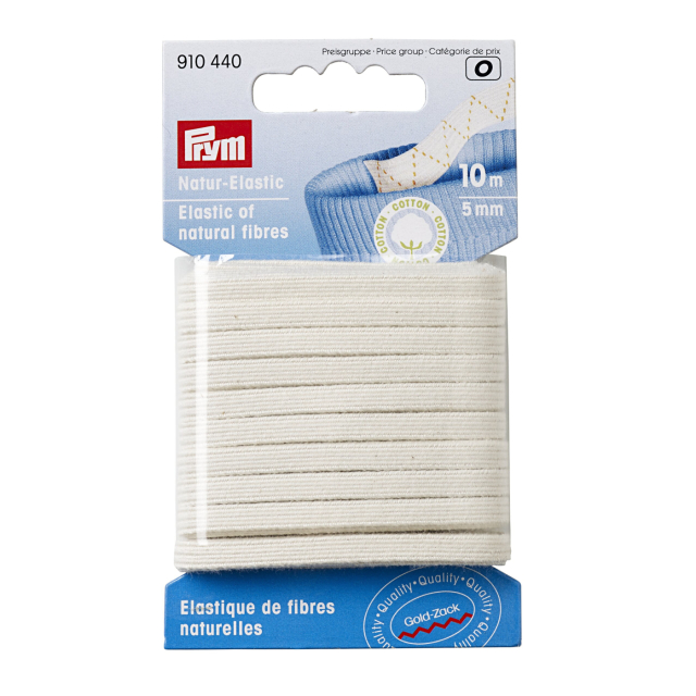 Prym Naturresår 5 mm - Naturvit, 10 meter