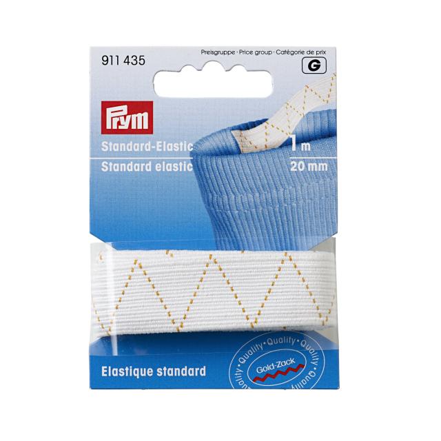 Prym Standardresår 20 mm - Vit, 1 meter