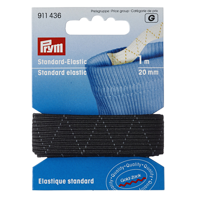 Prym Standardresår 20 mm - Svart, 1 meter