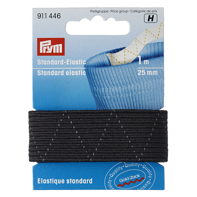 Prym Standardresår 25 mm - Svart, 1 meter