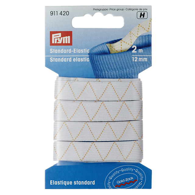 Prym Standardresår 12 mm - Vit, 2 meter