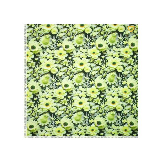 Sarah 3D flowers, grön