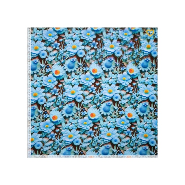 Sarah 3D flowers, blå