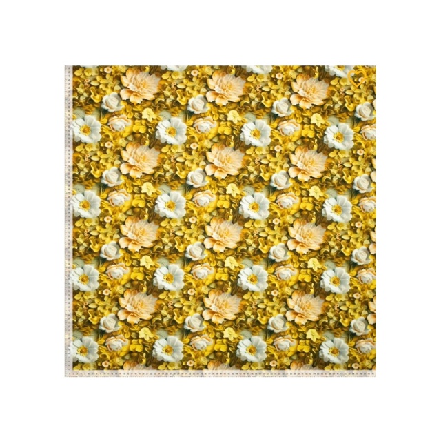 Sarah 3D flowers, gul-vit