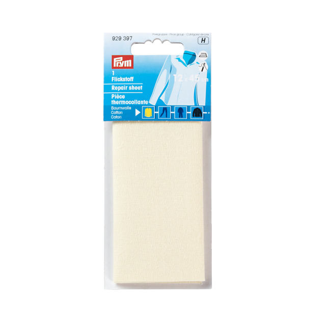Prym bomullslaglapp för påstrykning 12×45 cm – Ecru