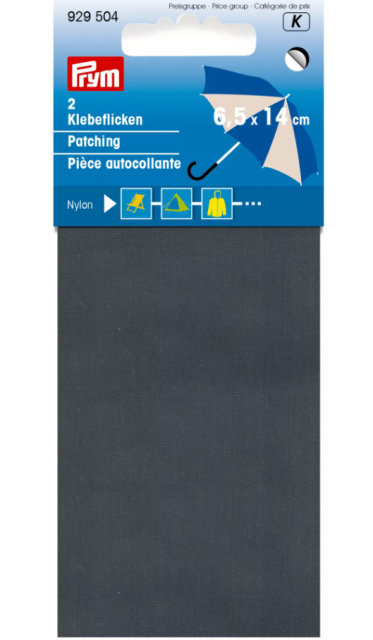 Självhäftande Nylonlaglappar - Grå