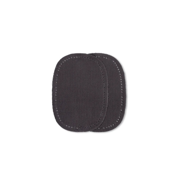 Ovala manchesterlaglappar 10 x 14 cm, grå