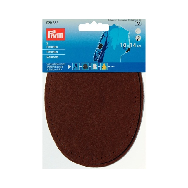 Armbågslappar, velourimitation, 10 x 14 cm, kamel