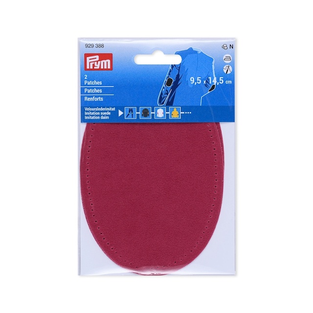 Prym Armbågslapp, mockaimitation, 9,5x14,5cm, fuchsia