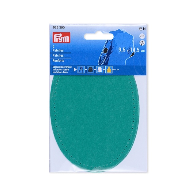Prym Armbågslapp, mockaimitation, 9,5x14,5cm, mint