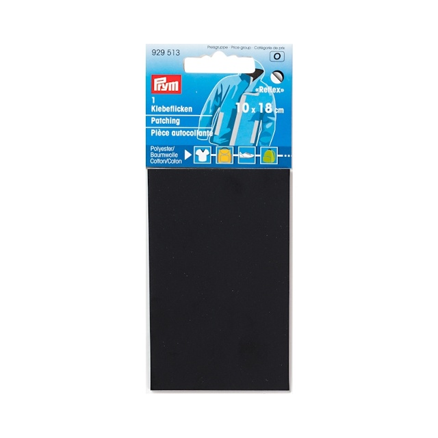 Reflexlaglapp 10x18cm, självhäftande, svart