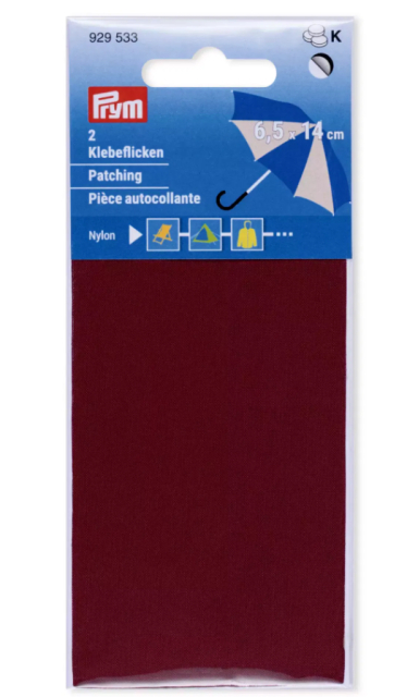 Självhäftande Nylonlaglappar - Vinröd