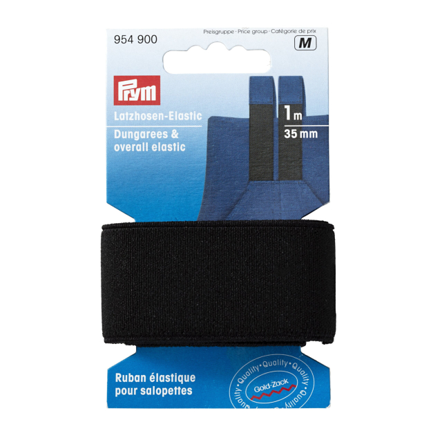 Prym Hängselresår 35 mm - Svart, 1 meter