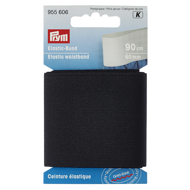 Prym Midjeresår 60 mm - Svart, 90 cm