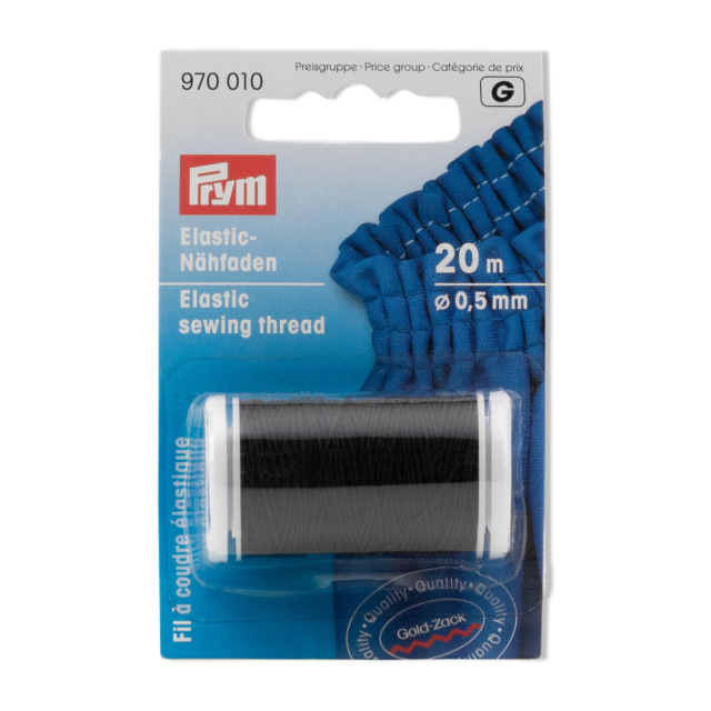Prym Resårtråd 0,5 mm - Svart, 20 m