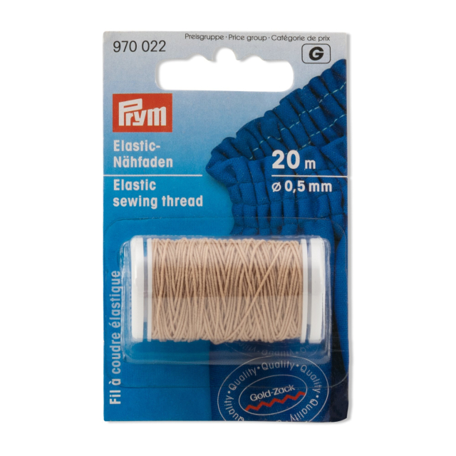 Prym Resårtråd 0,5 mm - Beige, 20 m