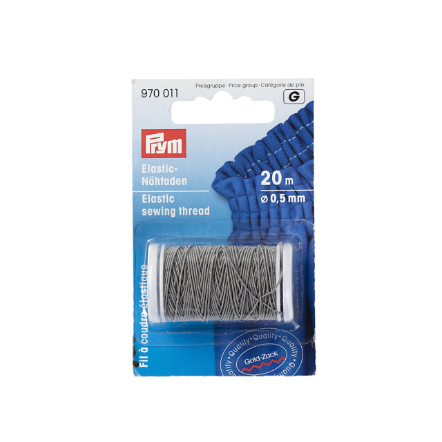 Prym Resårtråd 0,5 mm - Grå, 20 m