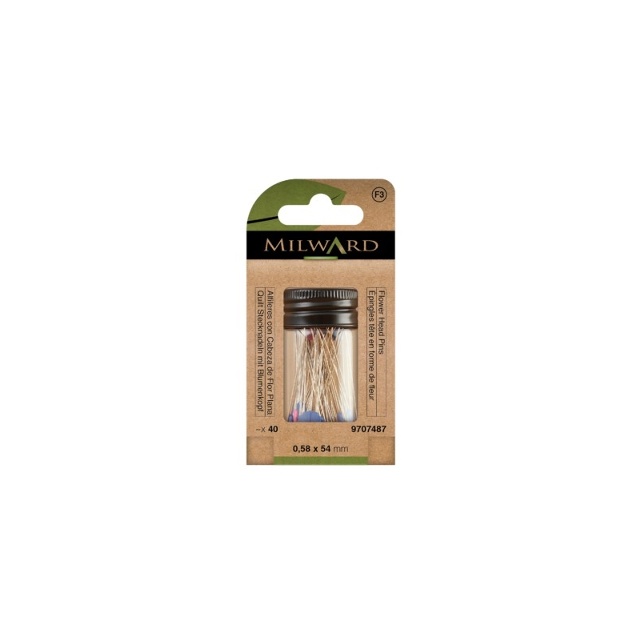 40st Quiltnålar blomma i glasburk