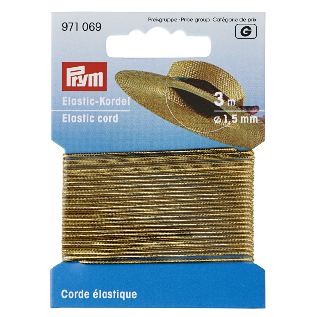 Prym Resårsnöre 1,5 mm - Guld, 3 m