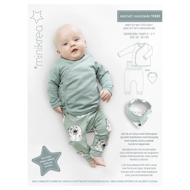 11430 Minikrea Babyset med haklapp