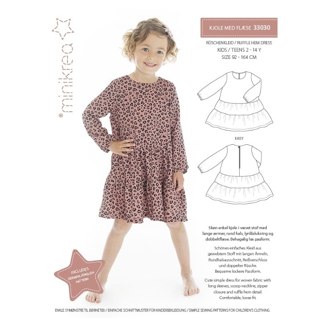 33030 Minikrea Volangklänning