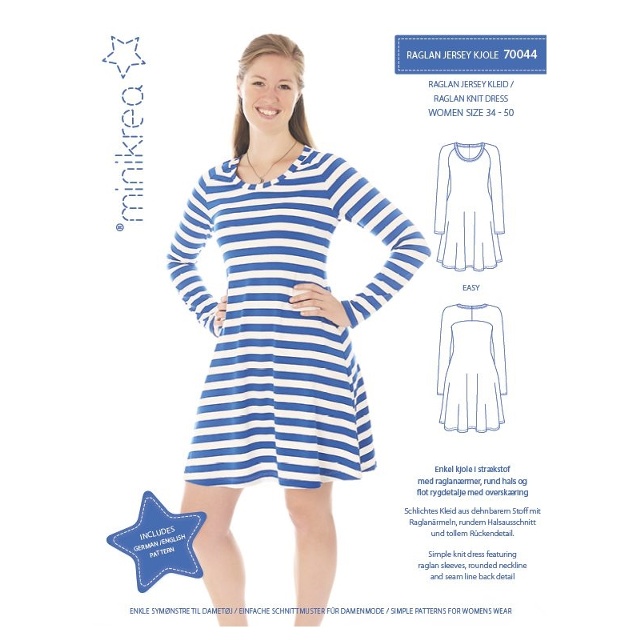 70044 Minikrea Trikåklänning med raglanärm