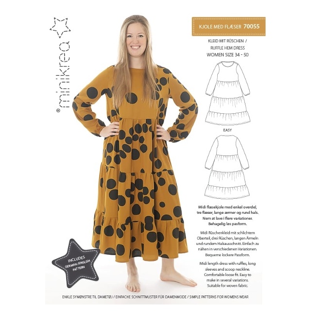 70055 Minikrea Klänning med volangfåll