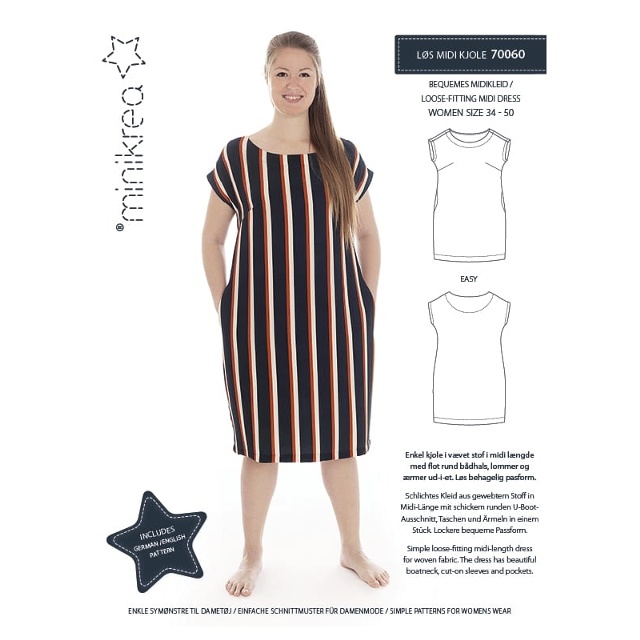 70060 Minikrea Loose fit midi klänning
