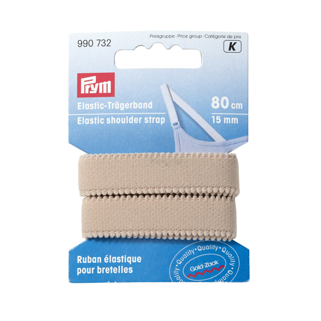 Prym Axelbandsresår 15 mm - Beige, 80 cm