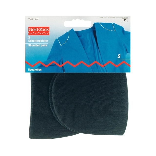 Axelvadd, insatt S, svart