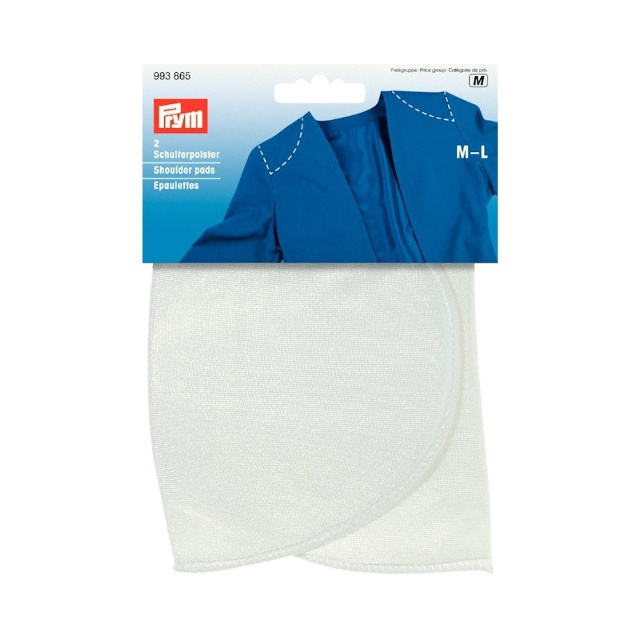 Axelvadd, insatt M-L, vit