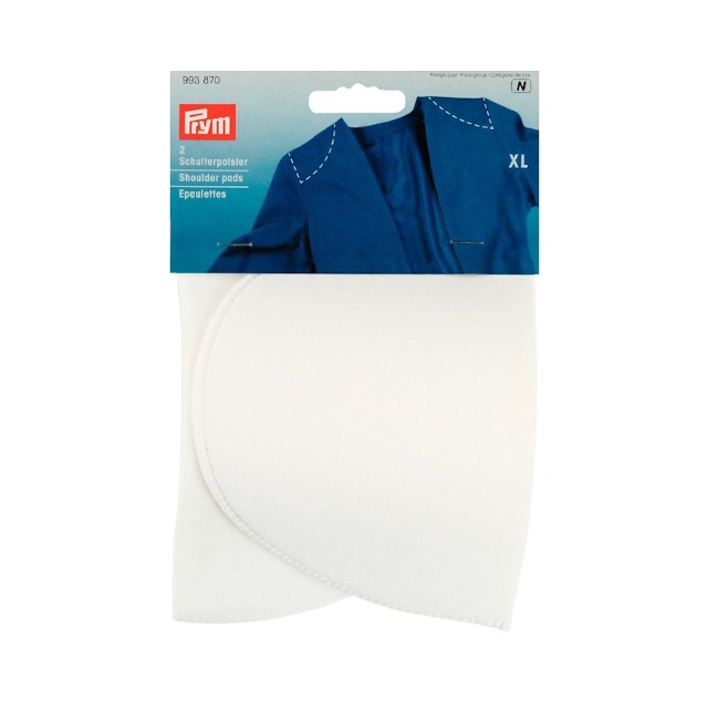 Axelvadd, insatt XL, vit