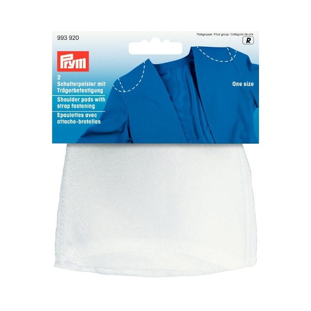 Axelvaddar med fastsättning för BH-band, vita