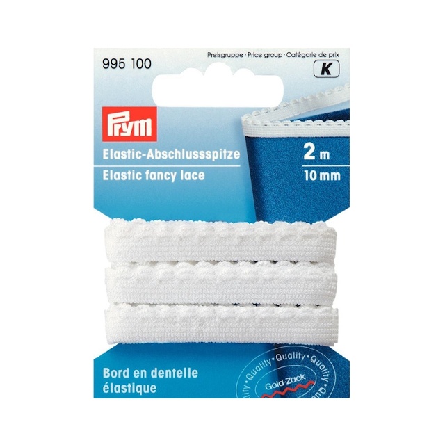 Dekor resår, vit, 10mm